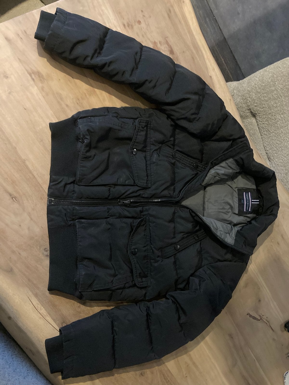 Tommy Hilfiger winterjas Zwart Maat S, Ophalen of Verzenden, Zo goed als nieuw, Maat 46 (S) of kleiner, Zwart