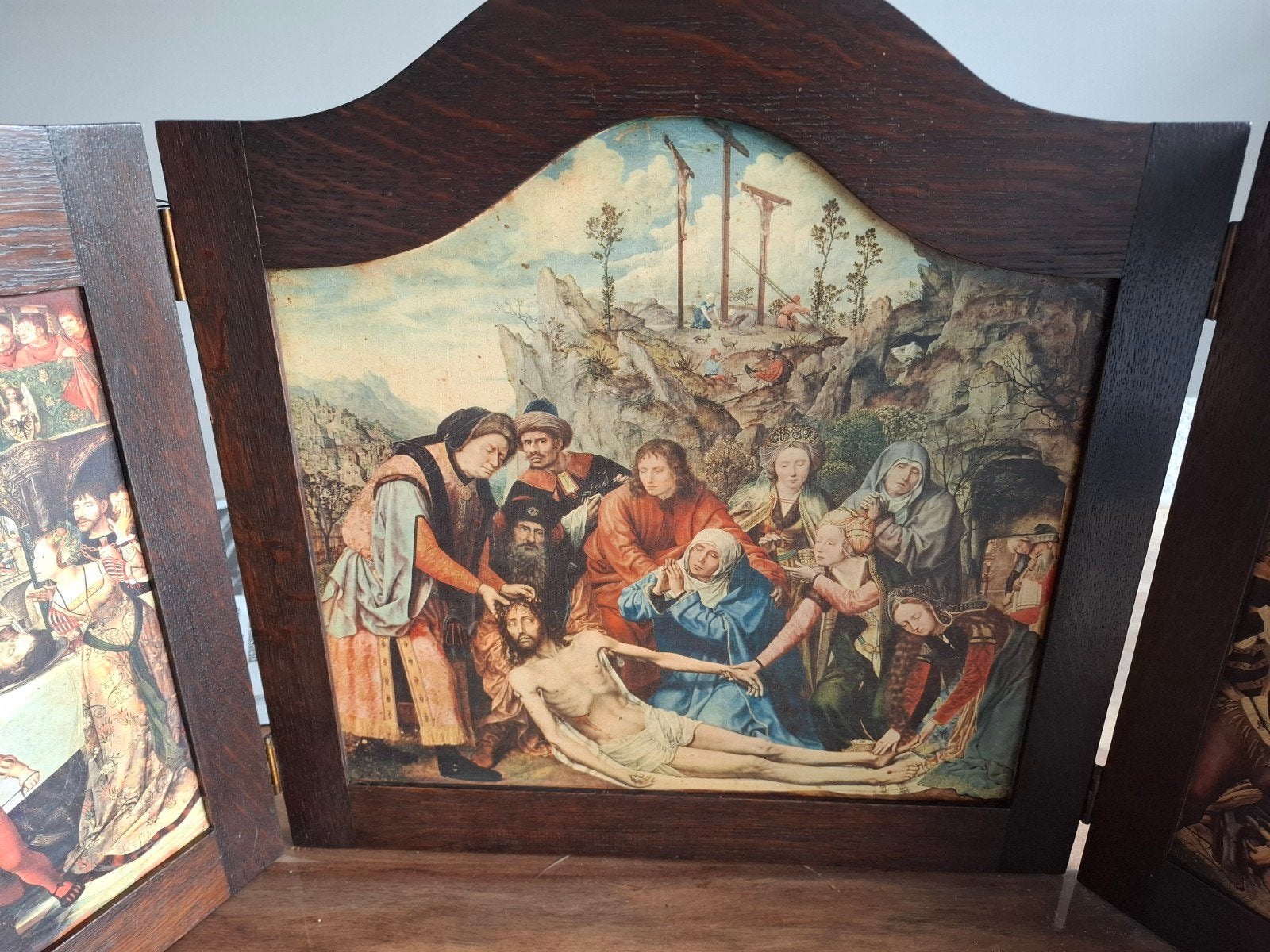 Antiek drieluik 'Het Laatste Avondmaal', Ophalen of Verzenden