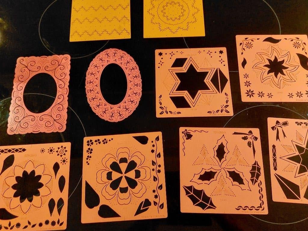10 rode mallen voor embossing zelf kaarten maken, Ophalen, Overige thema's, Pons of Mal