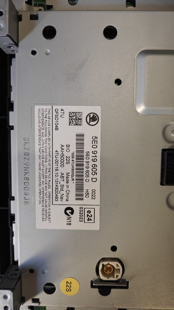 Skoda Columbus MIB2 Navigatie Unit 5E0 035 020 D, Ophalen of Verzenden, Gebruikt