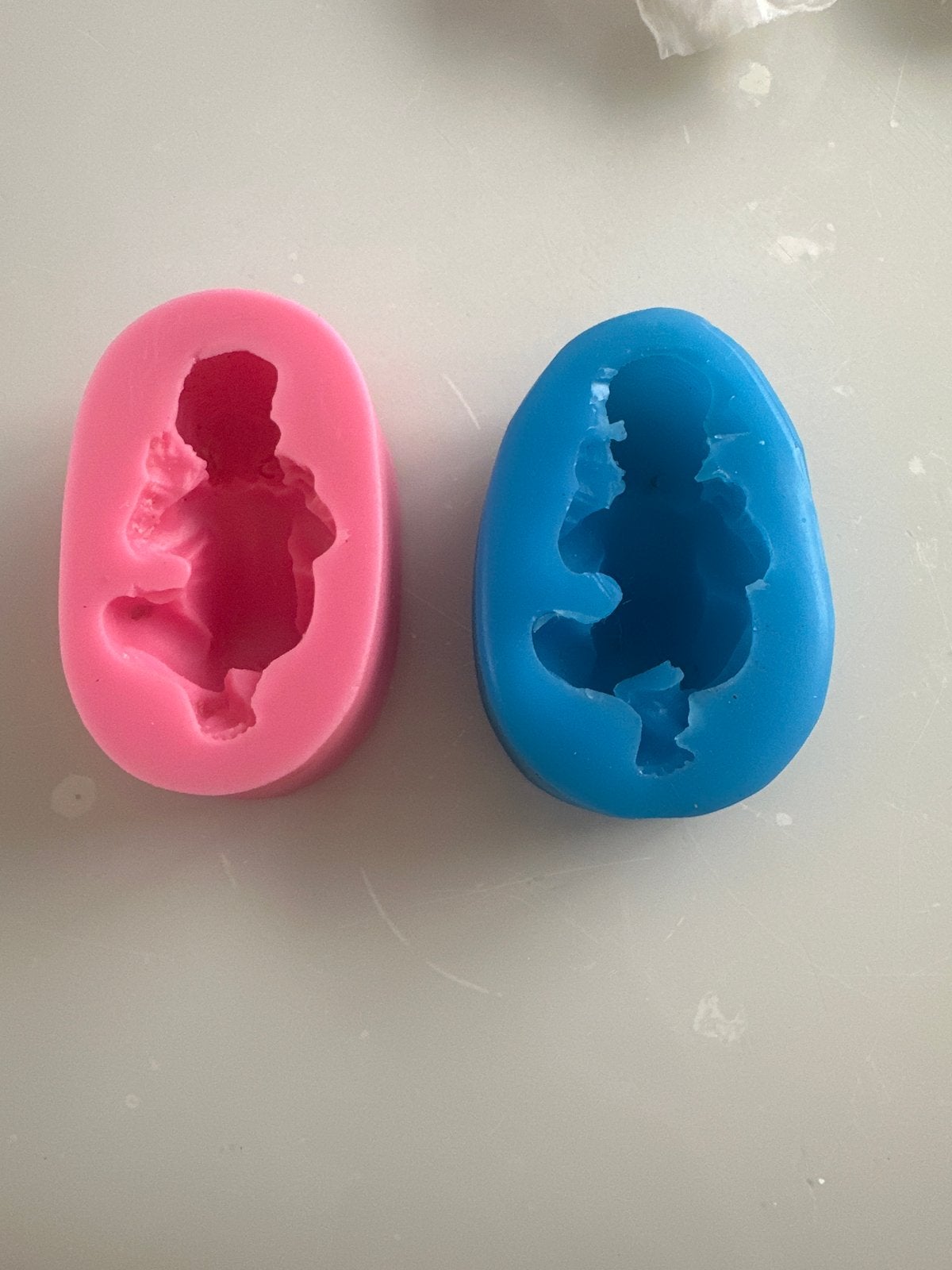 Siliconen mal baby - roze en blauw, Ophalen of Verzenden, Gebruikt, Knutselen