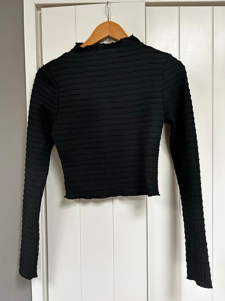 Nieuwe Loavies zwarte crop top met lange mouwen, maat S, Kleding | Dames, Tops, Zwart, Nieuw, Ophalen of Verzenden, Lange mouw
