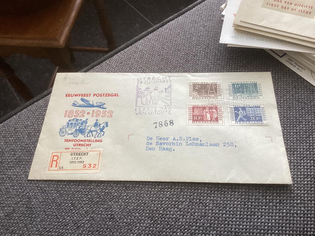 No2080 Afwijkend E10 aangetekend ITEP 592-595 Nederland, Postzegels en Munten, Postzegels | Eerstedagenveloppen, Ophalen, Beschreven