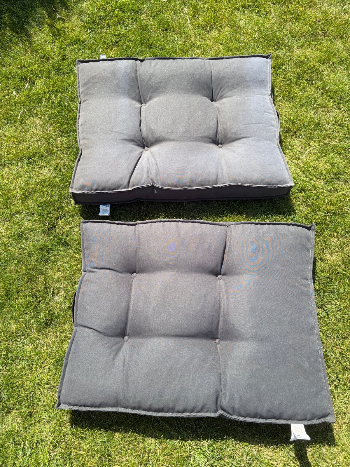 Lounge kussens grijs 100% polyester - Gebruikt, Ophalen, Gebruikt, Overige materialen, Loungeset