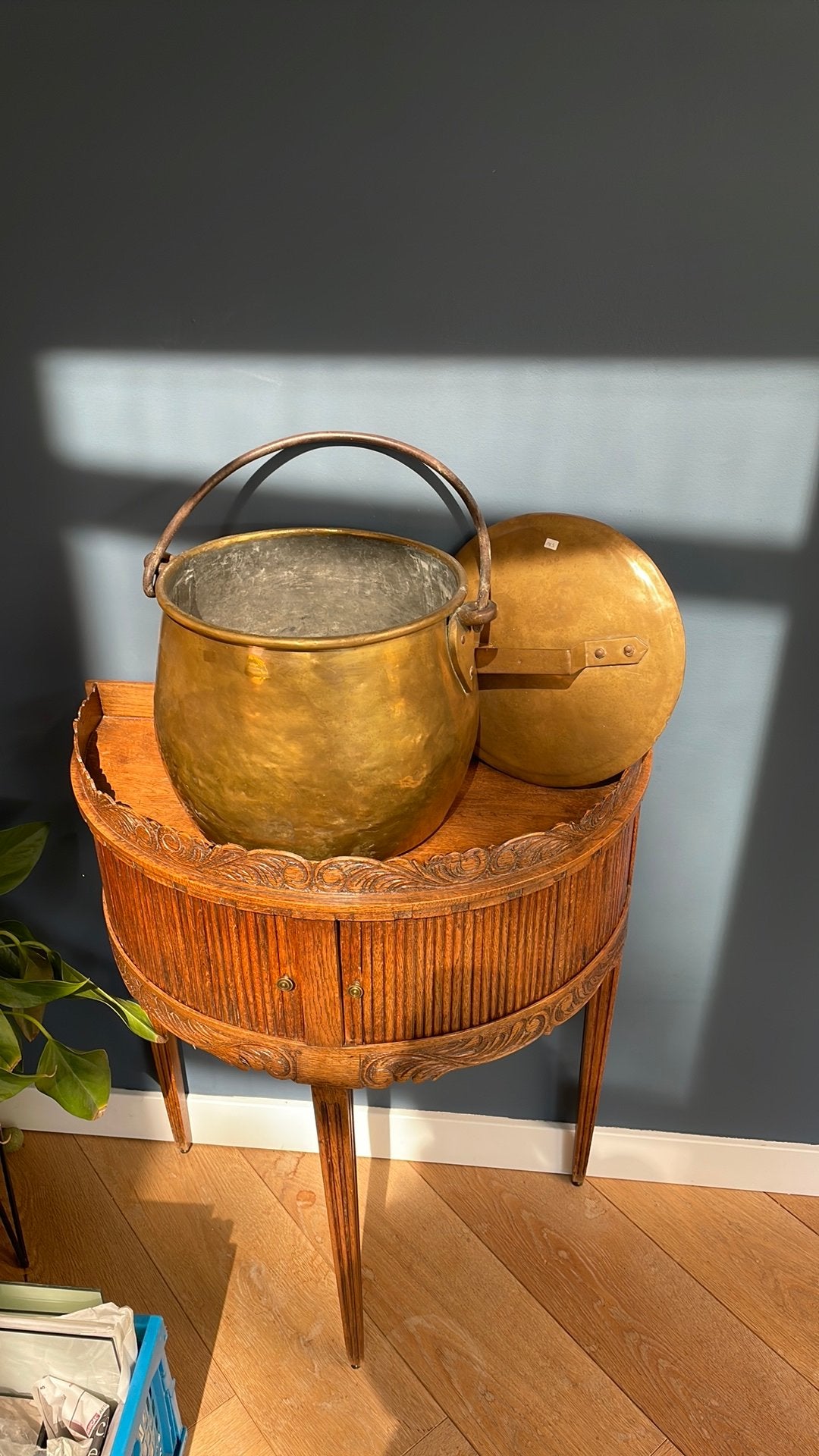 Antieke Koperen bloempot / ketel, Antiek en Kunst, Ophalen of Verzenden