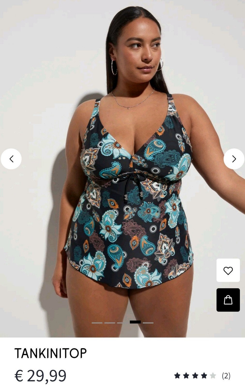 Bonprix Tankinitop met all-over print, maat 46, Overige typen, Bonprix, Zwart, Ophalen of Verzenden