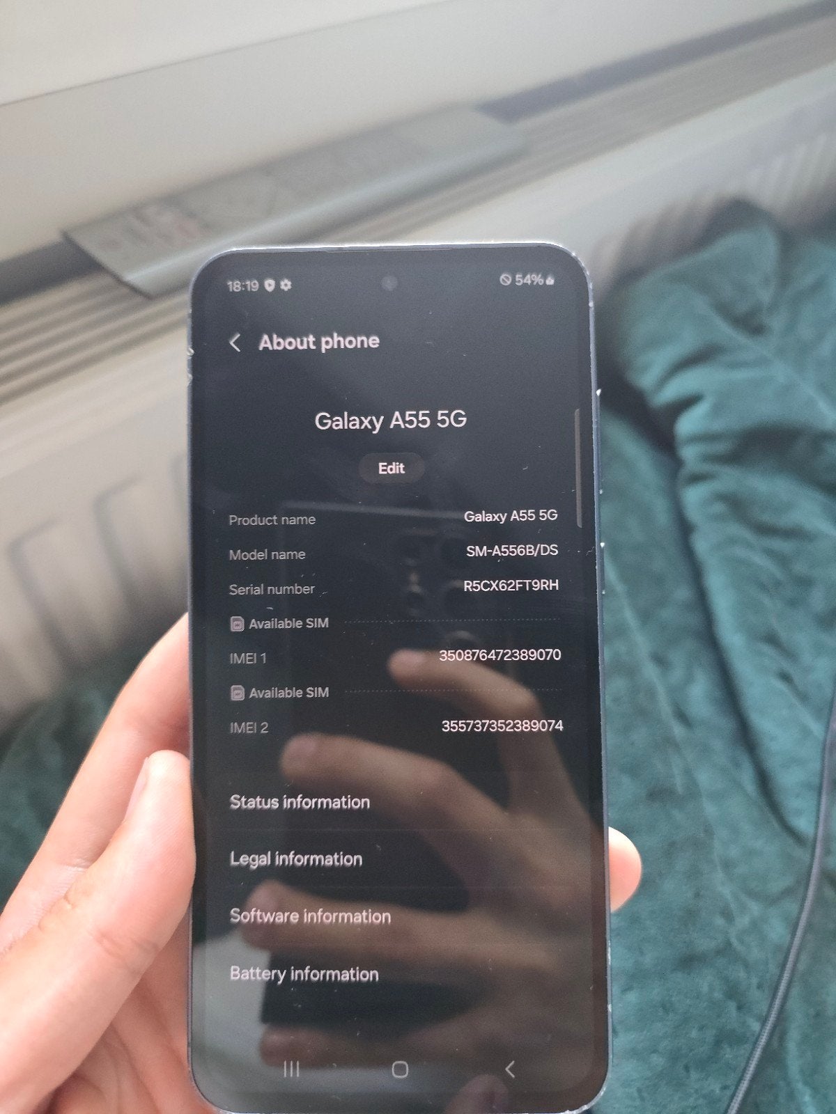 Gebogen frame samsung A55 5G, Telecommunicatie, Mobiele telefoons | Samsung, 128 GB, Ophalen, Zwart, Galaxy A