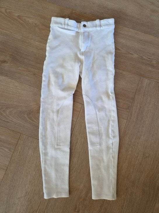 Witte rijbroek, Fouganza (Decathlon) maat 140., Dieren en Toebehoren, Ophalen of Verzenden, Zo goed als nieuw, Dressuur