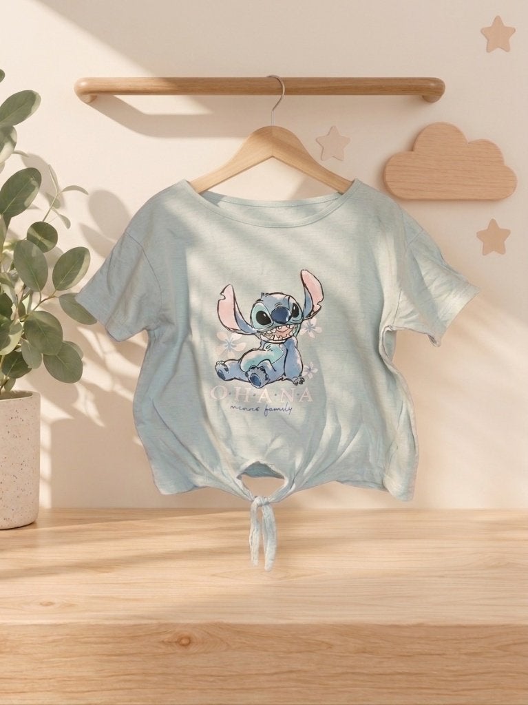 Disney Stitch lichtblauw meisjesshirt maat 134-140, Kinderen en Baby's, Gebruikt, Meisje, Disney Baby, Ophalen of Verzenden