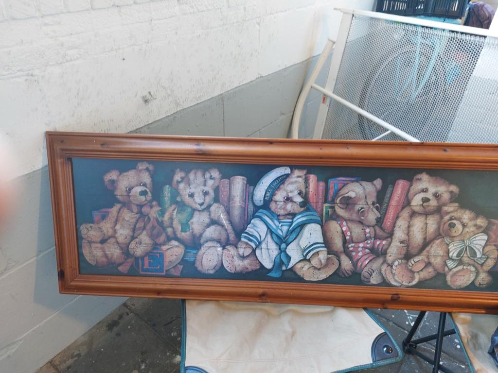 Leuke beren schilderij voor de kinderkamer, Ophalen of Verzenden, Wanddecoratie