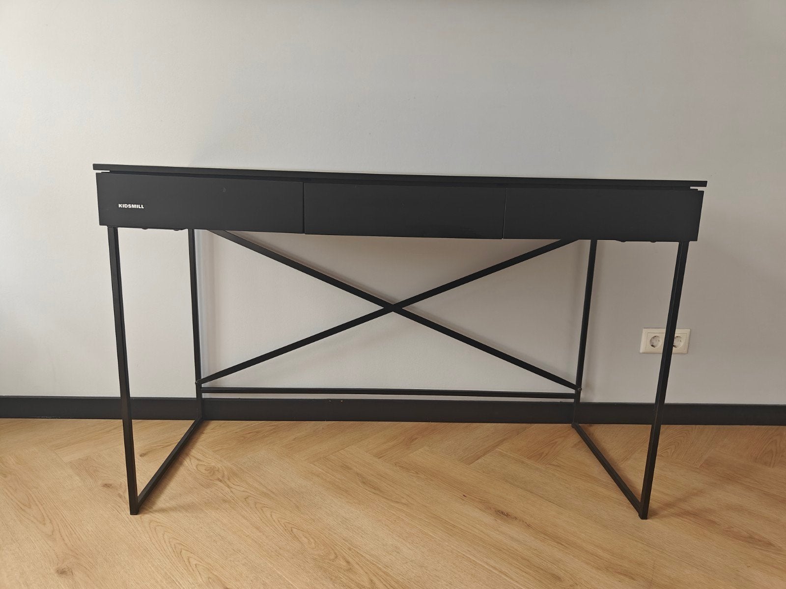 Kidsmill Bureau Modular - Zwart - Industriële Look, Ophalen, Zwart, Gebruikt, Kinderbureau