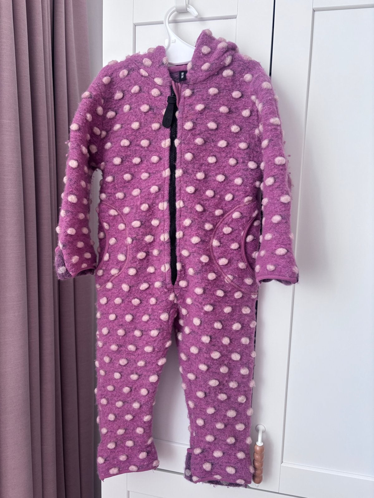 Pure Pure wollen jumpsuit met stippen - Maat 74/80, Ophalen of Verzenden, Gebruikt, Meisje