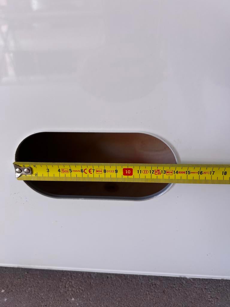 Achterwand keuken (glas), Ophalen, Wit, 50 tot 100 cm, Zo goed als nieuw
