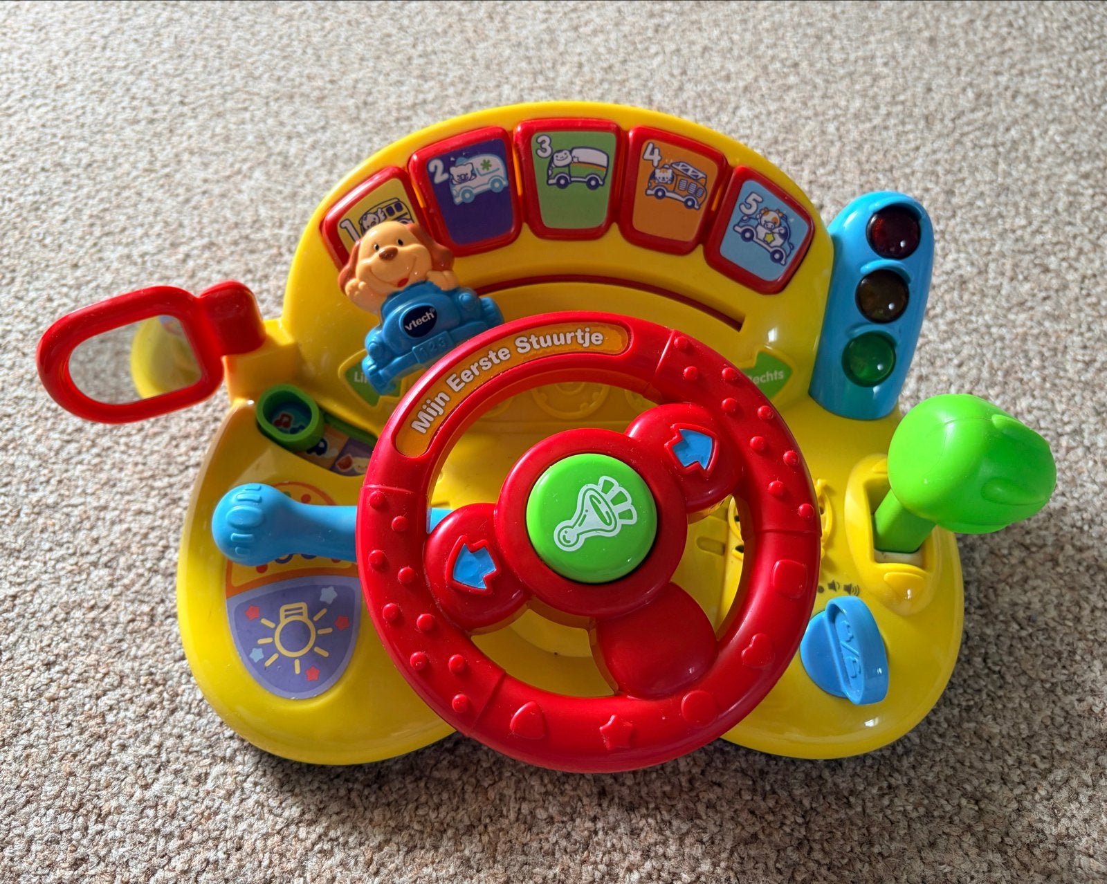 Vtech Mijn Eerste Stuurtje - Interactief Autostuur Speelgoed, Ophalen of Verzenden, Zo goed als nieuw, 6 maanden tot 2 jaar