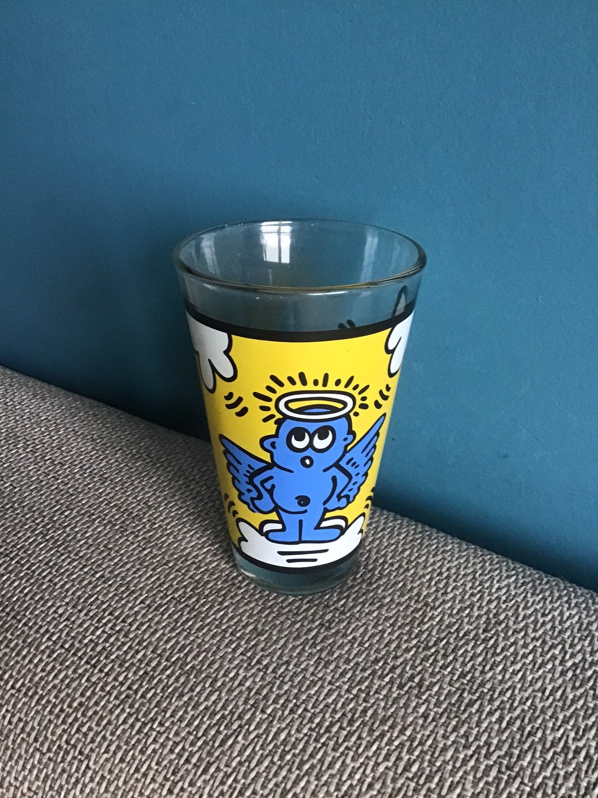 Keith Haring glas, Verzenden, Gebruikt, Frisdrankglas