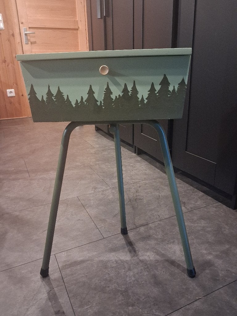 Klein kastje met klepje, Huis en Inrichting, Minder dan 55 cm, Gebruikt, Hout, Ophalen
