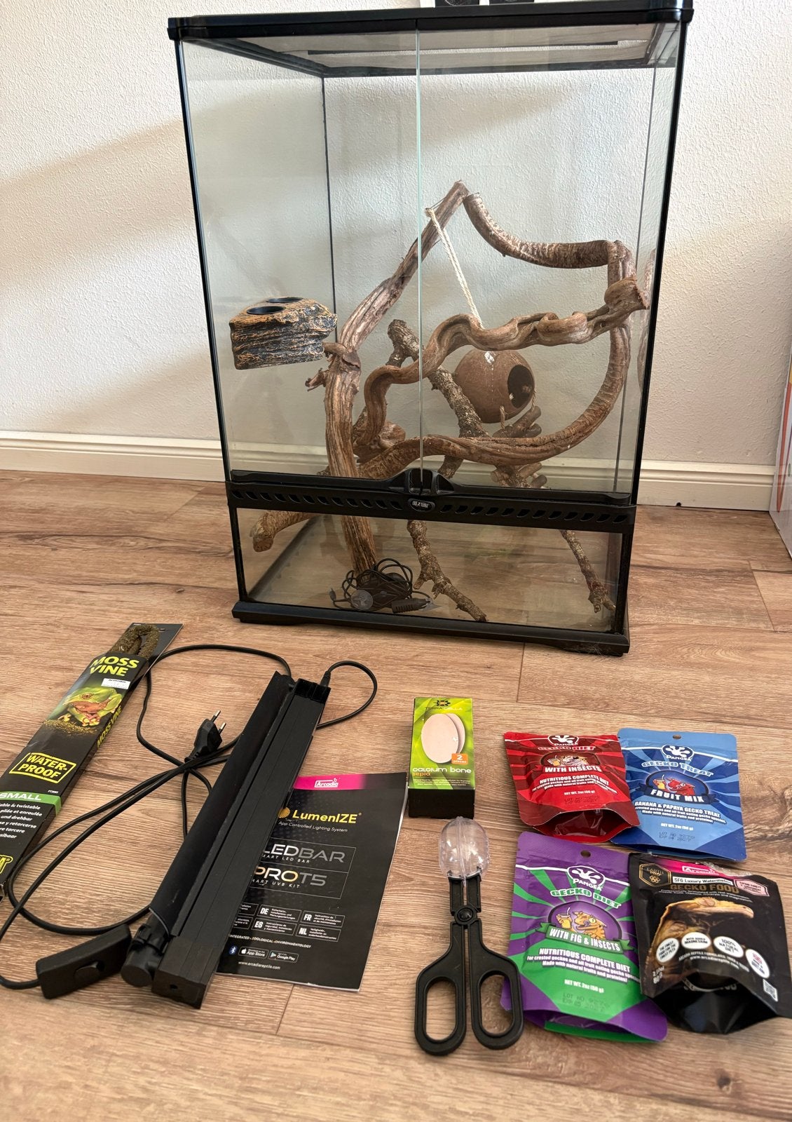 Exo Terra Terrarium - Paludarium LumenIZE UVB lamp en meer, Ophalen, Gebruikt, Terrarium of Paludarium