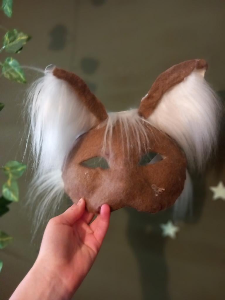 Dieren masker bruin., Ophalen of Verzenden
