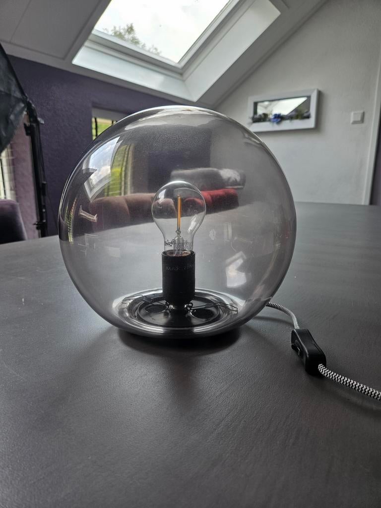 IKEA FADO - Tafellamp rookglas, Ophalen of Verzenden, Gebruikt, Minder dan 50 cm