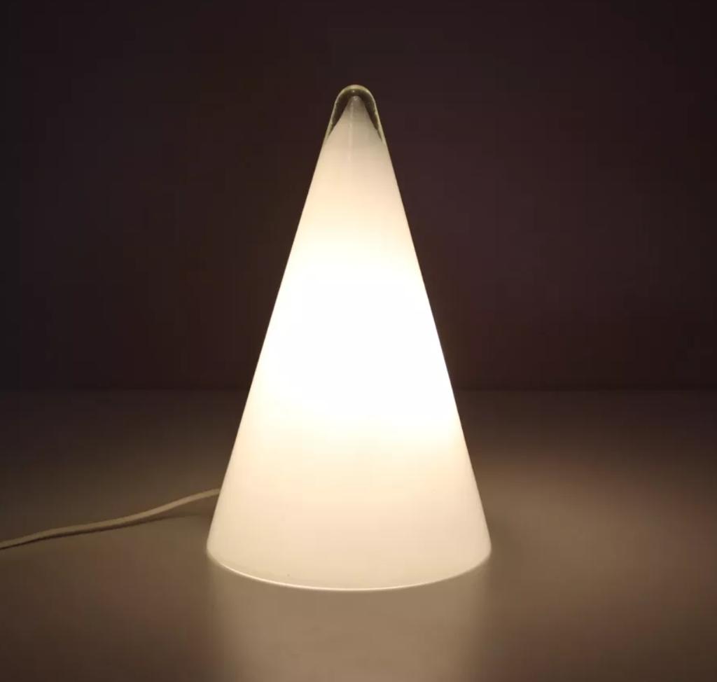 Glazen "TeePee" lamp uit de jaren 80 van SCE, uit Frankrijk., Vintage/modern, Ophalen of Verzenden, Minder dan 100 cm, Glas