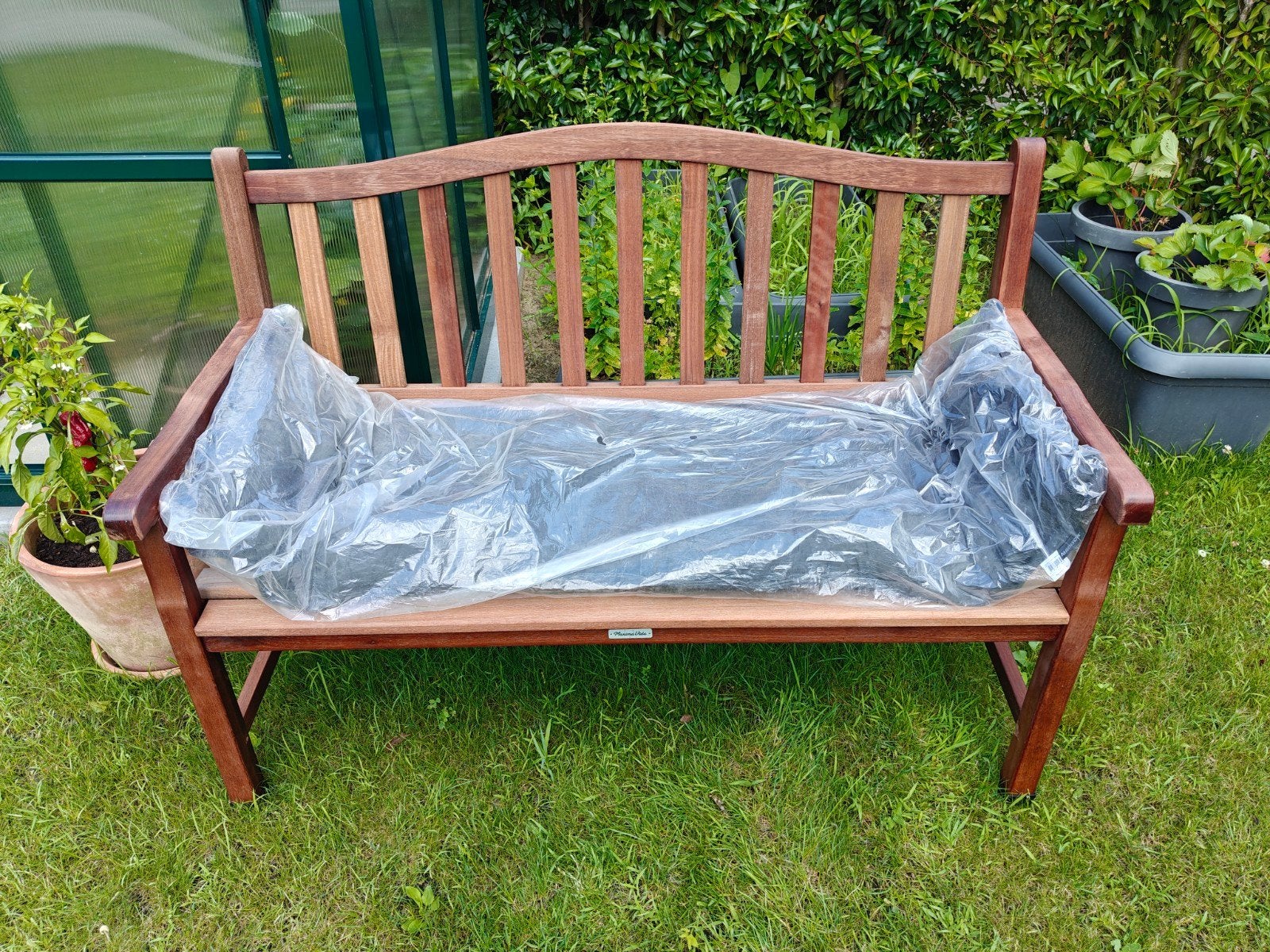 Antraciet bankkussen Madison 150x48, Tuin en Terras, Ophalen, Nieuw