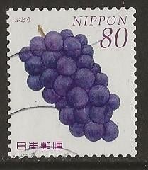 Japan 13, druiven voor hman, Verzenden, Gestempeld, Oost-Azië