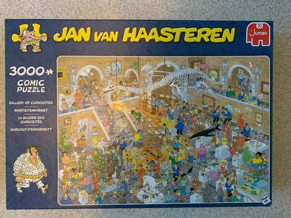 Jv Haasteren puzzels: Rariteitenkabinet 3000st, Ophalen, Meer dan 1500 stukjes, Zo goed als nieuw, Legpuzzel
