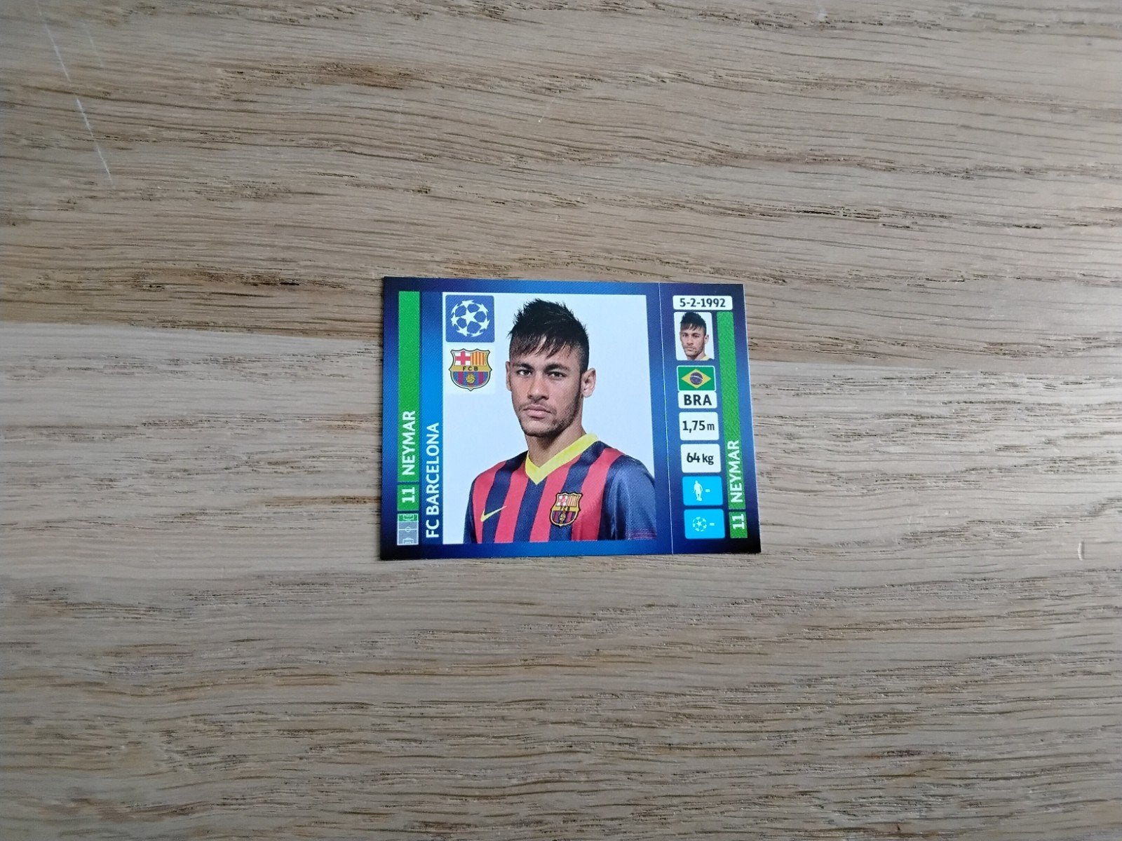 Neymar Jr. Panini Champions League Sticker 2013-2014, Ophalen of Verzenden, Zo goed als nieuw, Buitenlandse clubs, Poster, Plaatje of Sticker
