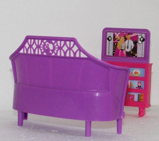 Barbie sofa & tv, Ophalen of Verzenden, Gebruikt, Barbie