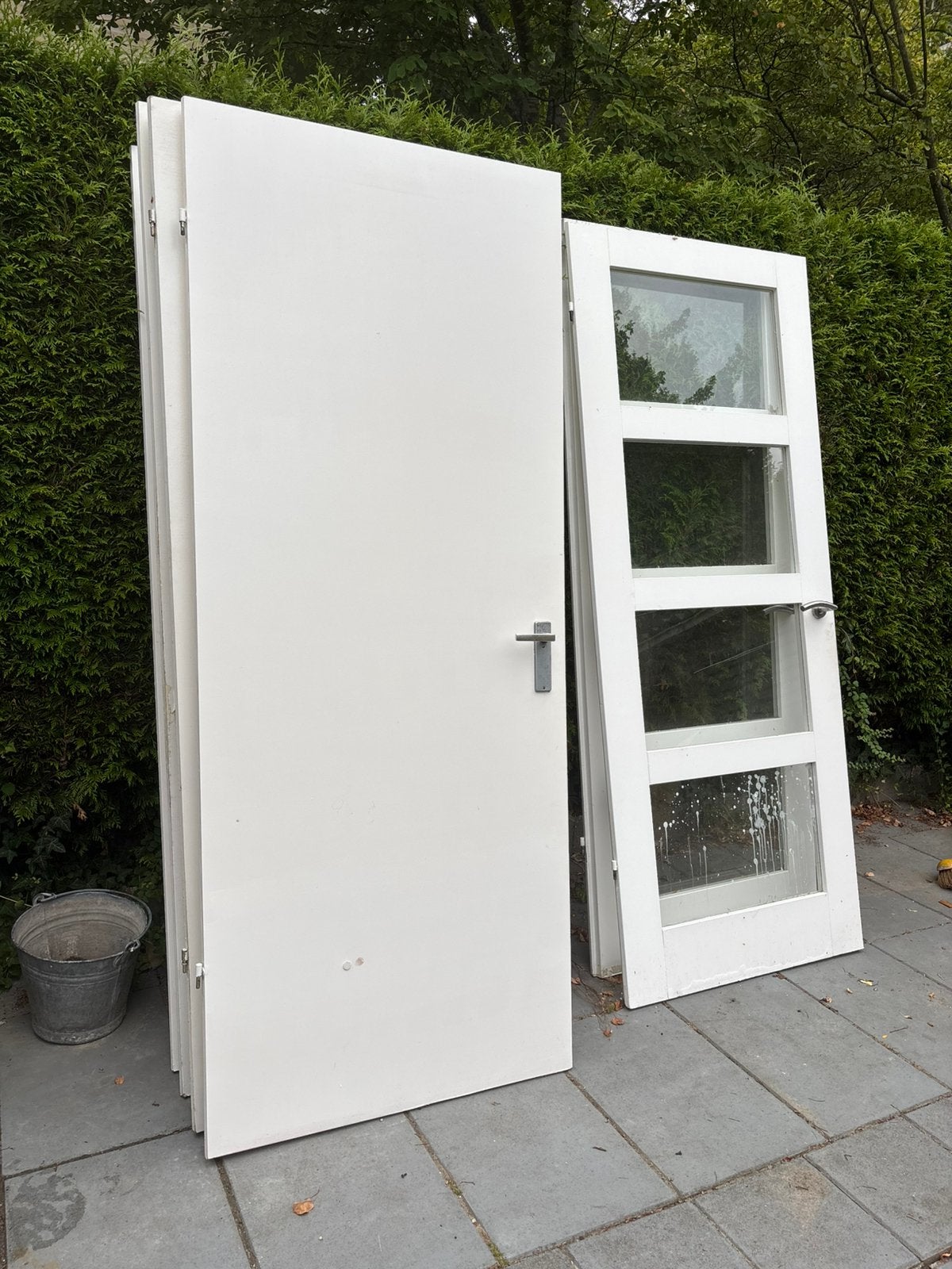 Gratis af te halen: 6 witte opdek binnendeuren in Tilburg, Ophalen, Gebruikt, Binnendeur, 200 tot 215 cm