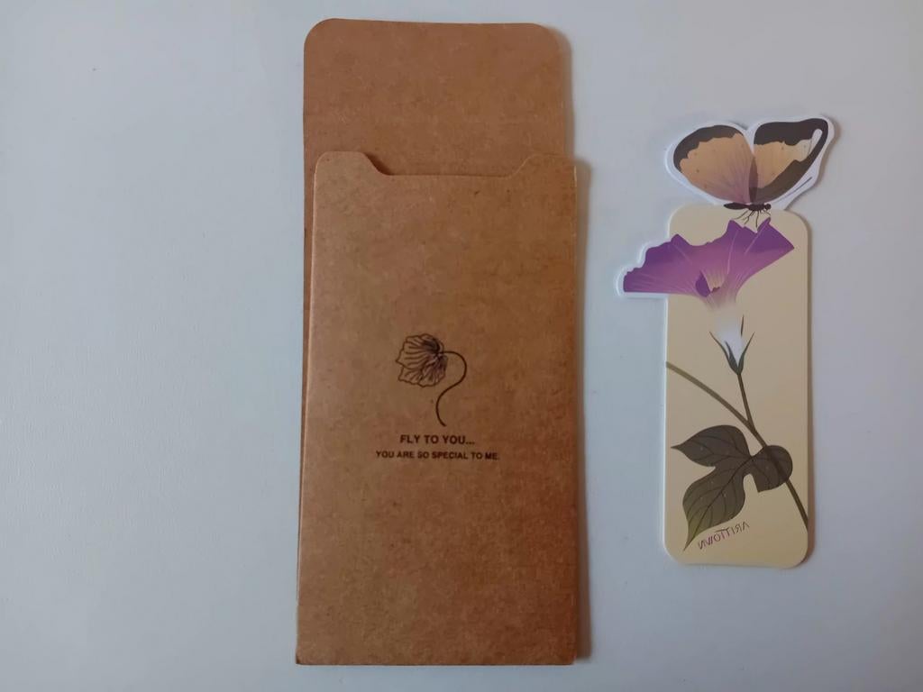 1. Vlinder boekenlegger in cadeau enveloppe (NIEUW), Ophalen of Verzenden, Nieuw