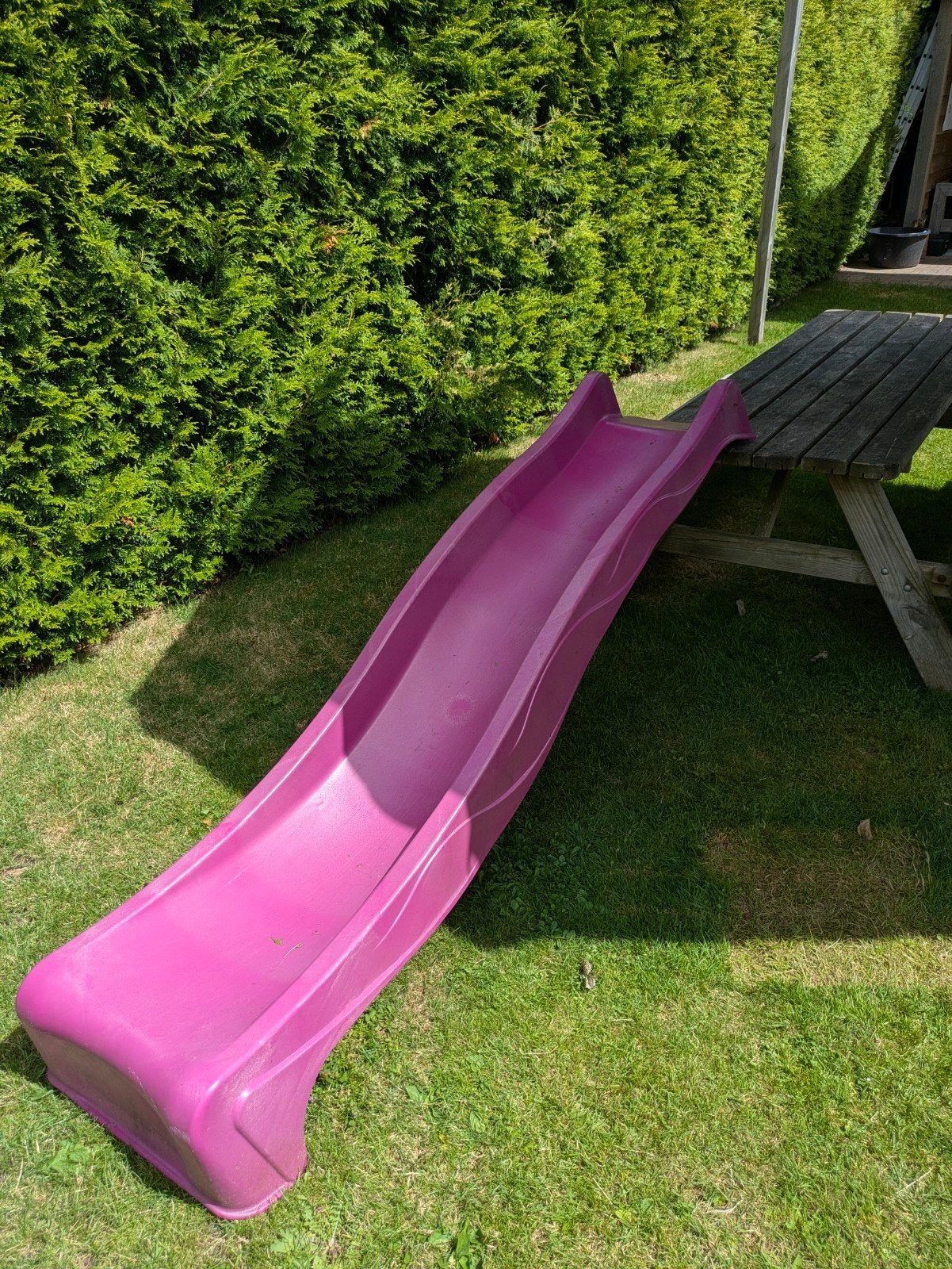 Roze glijbaan voor speeltoestel, Kinderen en Baby's, Speelgoed | Buiten | Speeltoestellen, Ophalen, Gebruikt, Glijbaan, Aanbouwonderdeel