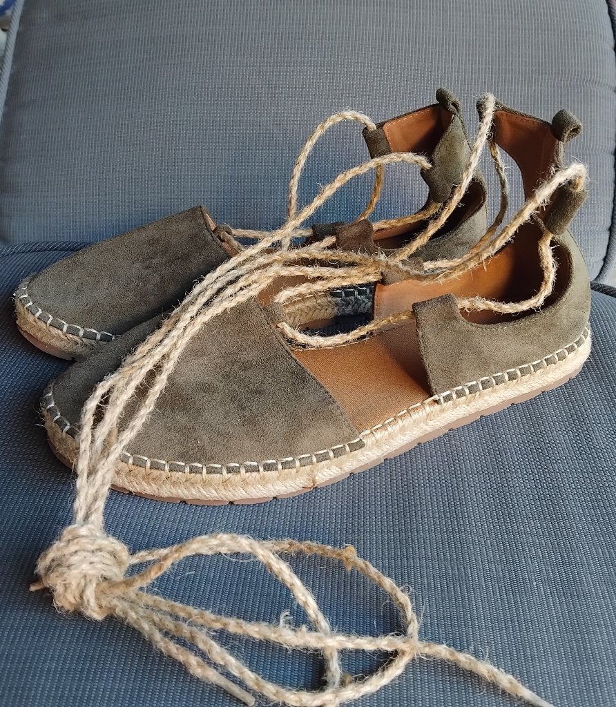 Nieuw!  Lucky shoes, espadrilles, olijfgroen, maat 41, Nieuw, Ophalen of Verzenden, Lucky shoes, Espadrilles of Moccasins
