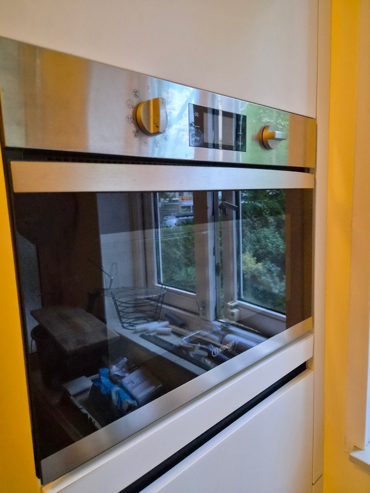 Indesit Inbouw Combi Magnetron, Ophalen, Minder dan 45 cm, Gebruikt, Indesit