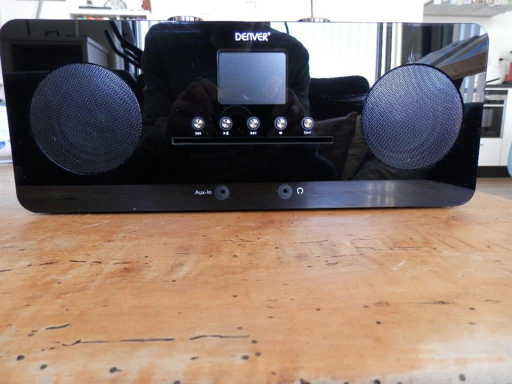 Radio DAB+FM DENVER zwart met netaansluiting, Ophalen, Zo goed als nieuw, Radio, Met cd-speler