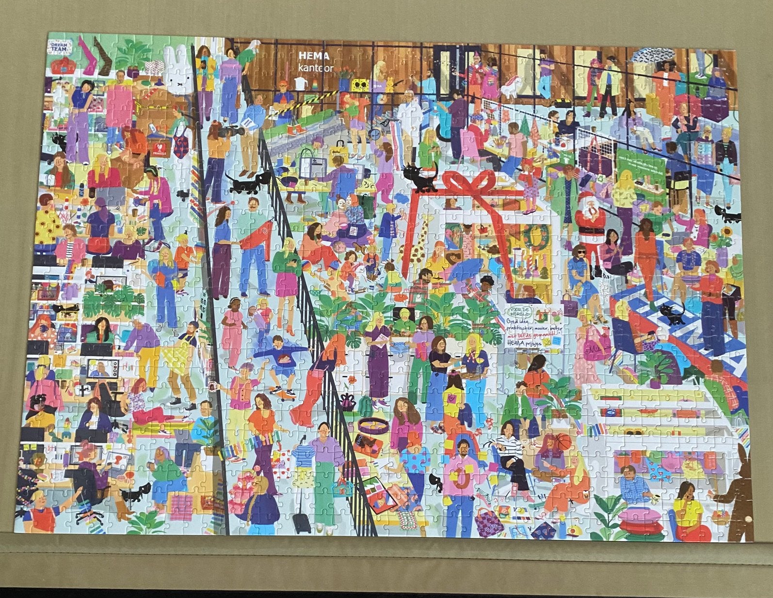 Hema puzzel 1000 stukjes, Ophalen of Verzenden, 500 t/m 1500 stukjes, Zo goed als nieuw
