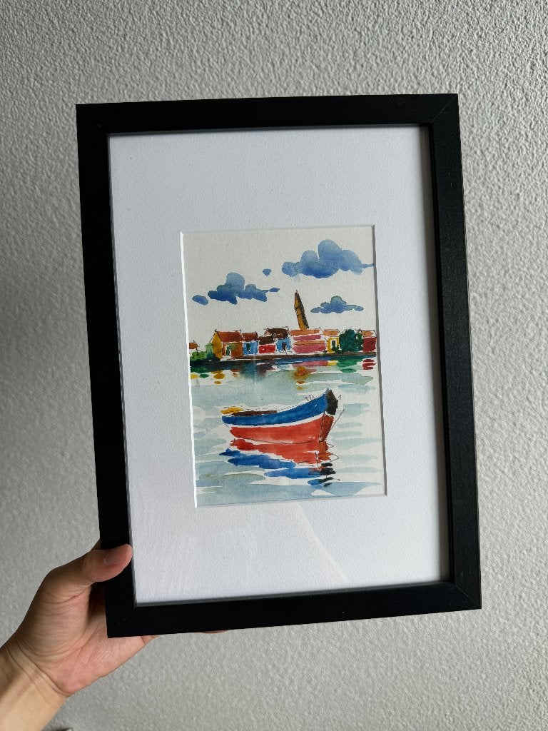 IKEA RIBBA zwarte fotolijst met passe-partout, Ophalen, Zo goed als nieuw, Zwart