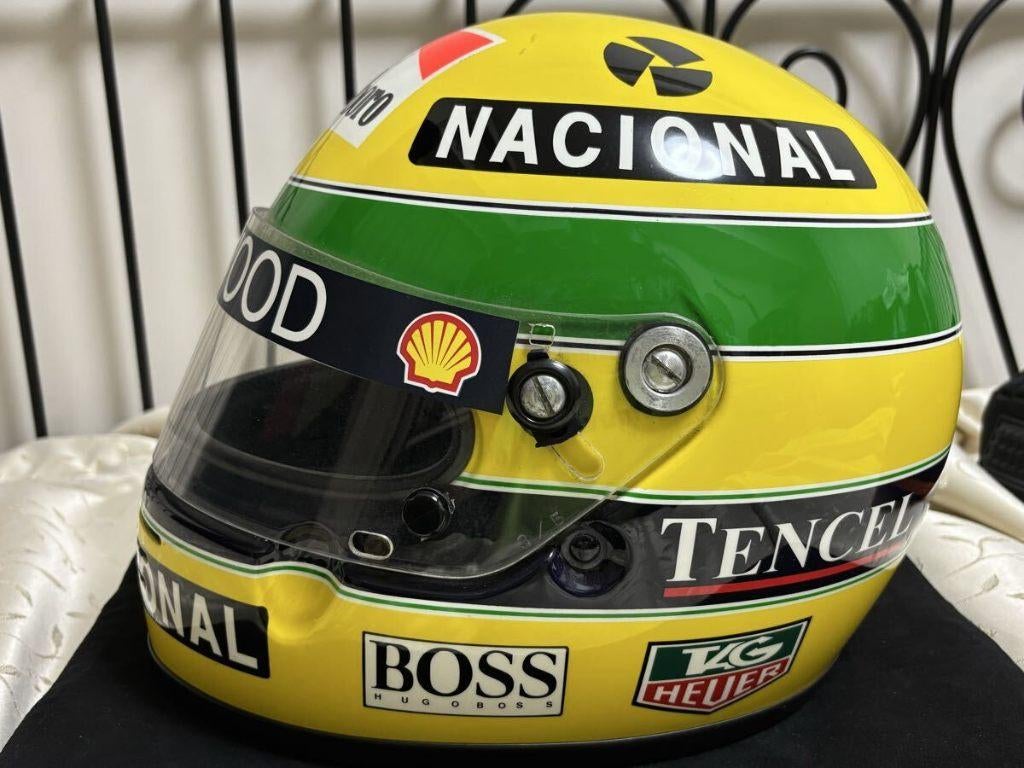 arai gp5 senna replica helm met schnell nummer, Verzamelen, Automerken, Motoren en Formule 1, Ophalen of Verzenden, Gebruikt, Formule 1