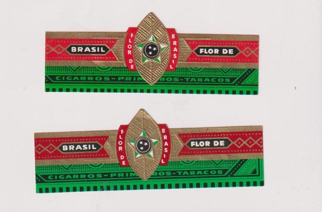 sigarenbanden - FLOR DE BRASIL, Ophalen of Verzenden, Zo goed als nieuw, Sigarenbandjes