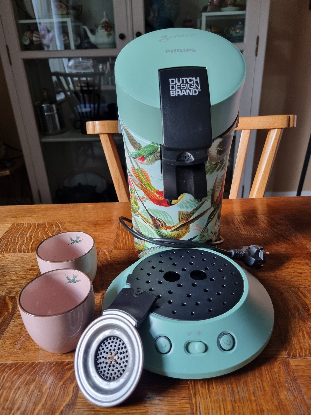 Philips Senseo Koffiezetapparaat met Kolibrie Design, Koffiepads en cups, Koffiemachine, Ophalen of Verzenden, Zo goed als nieuw