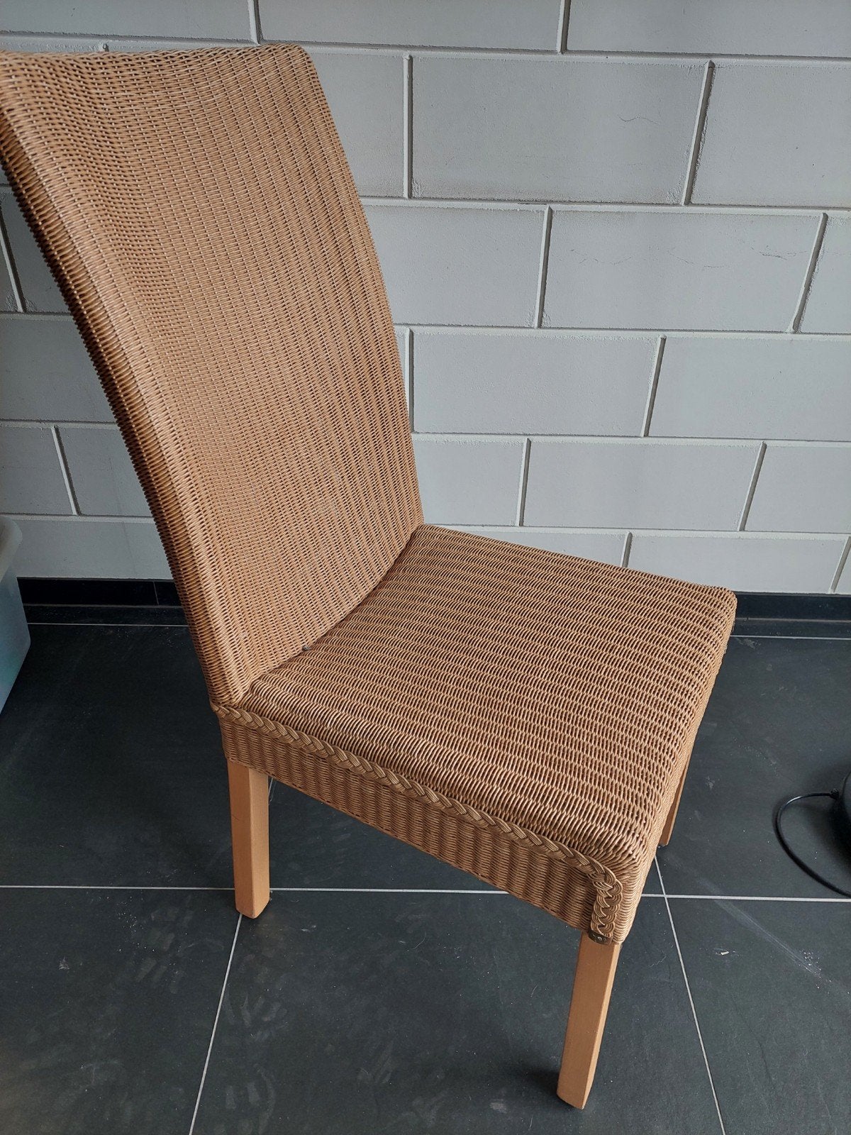 6 originele Loom stoelen, Ophalen, Gebruikt, Bruin