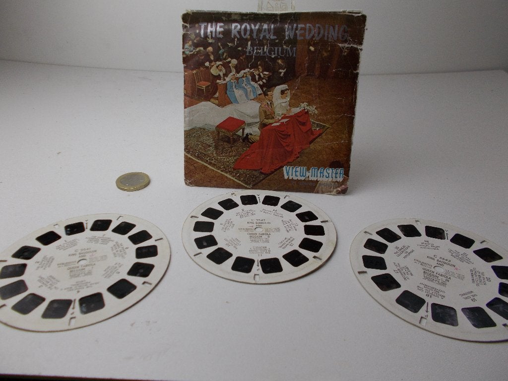 1961 Viewmaster 3 REELS.  BELGIUM THE ROYAL WEDDING., Ophalen of Verzenden
