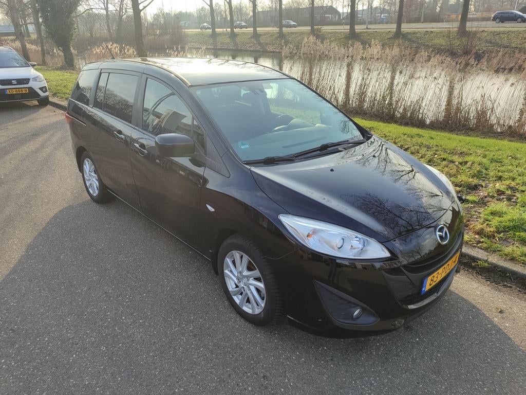 Mazda 5 1.8 115pk 2011 Zwart NAP 7 zitter, Voorwielaandrijving, Stof, 4 cilinders, 7 stoelen
