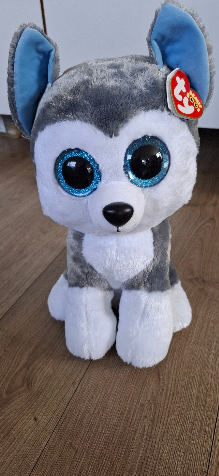Ty Beanie Boos Slush de Husky - Zo goed als nieuw, Grijs, Middelgroot (20 tot 80 cm), Ty, Hond
