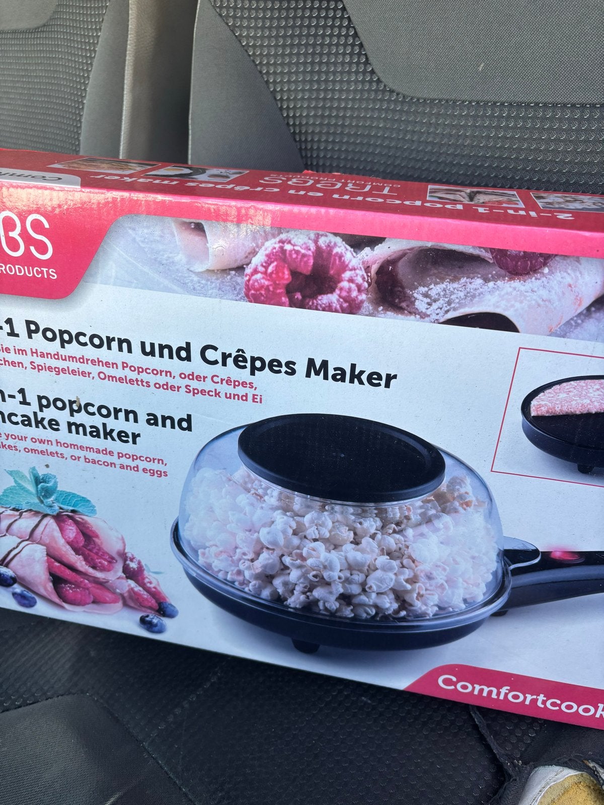 Comfortcook 2-in-1 Popcorn en Crêpes Maker - Nieuwstaat, T, Nieuw, T, Ophalen of Verzenden