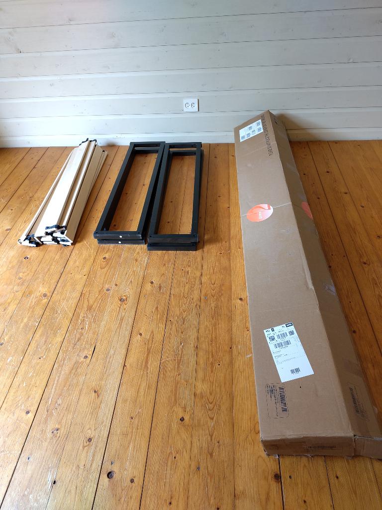 Emma zwart metalen bedframe 200 x 200 cm incl. bedbodem, Ophalen, Zwart, Tweepersoons, Zo goed als nieuw