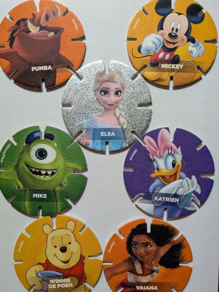 Disney Diskeyz Elsa Mickey Katrien Pumba Winnie Vaiana Mike, Albert Heijn, Ophalen of Verzenden