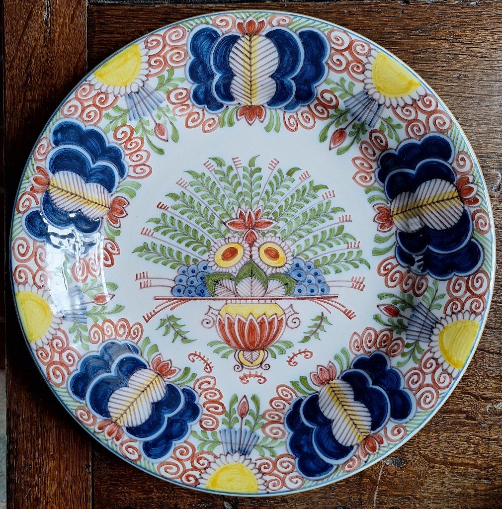 schotel pauwenbord Makkum, Antiek en Kunst, Verzenden