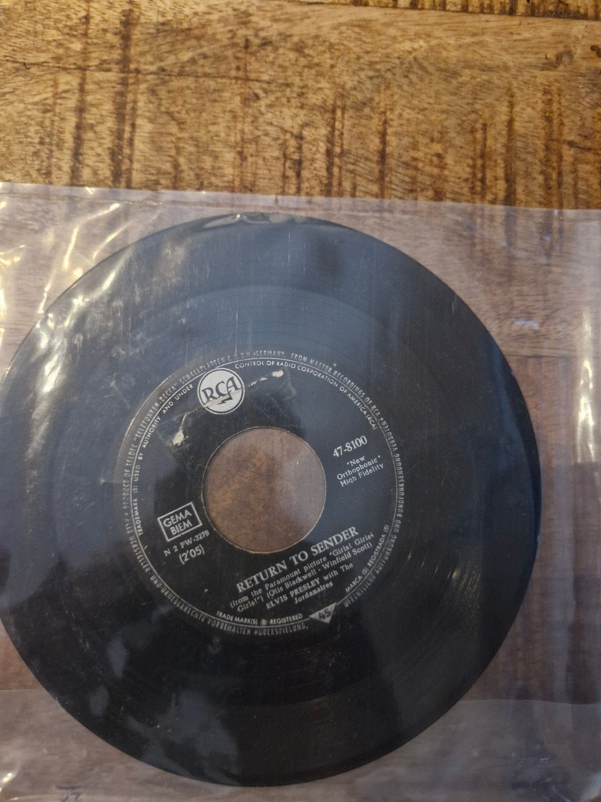 Elvis Presley - Return to Sender (Vinyl Single), Gebruikt, 7 inch, Ophalen of Verzenden, Pop