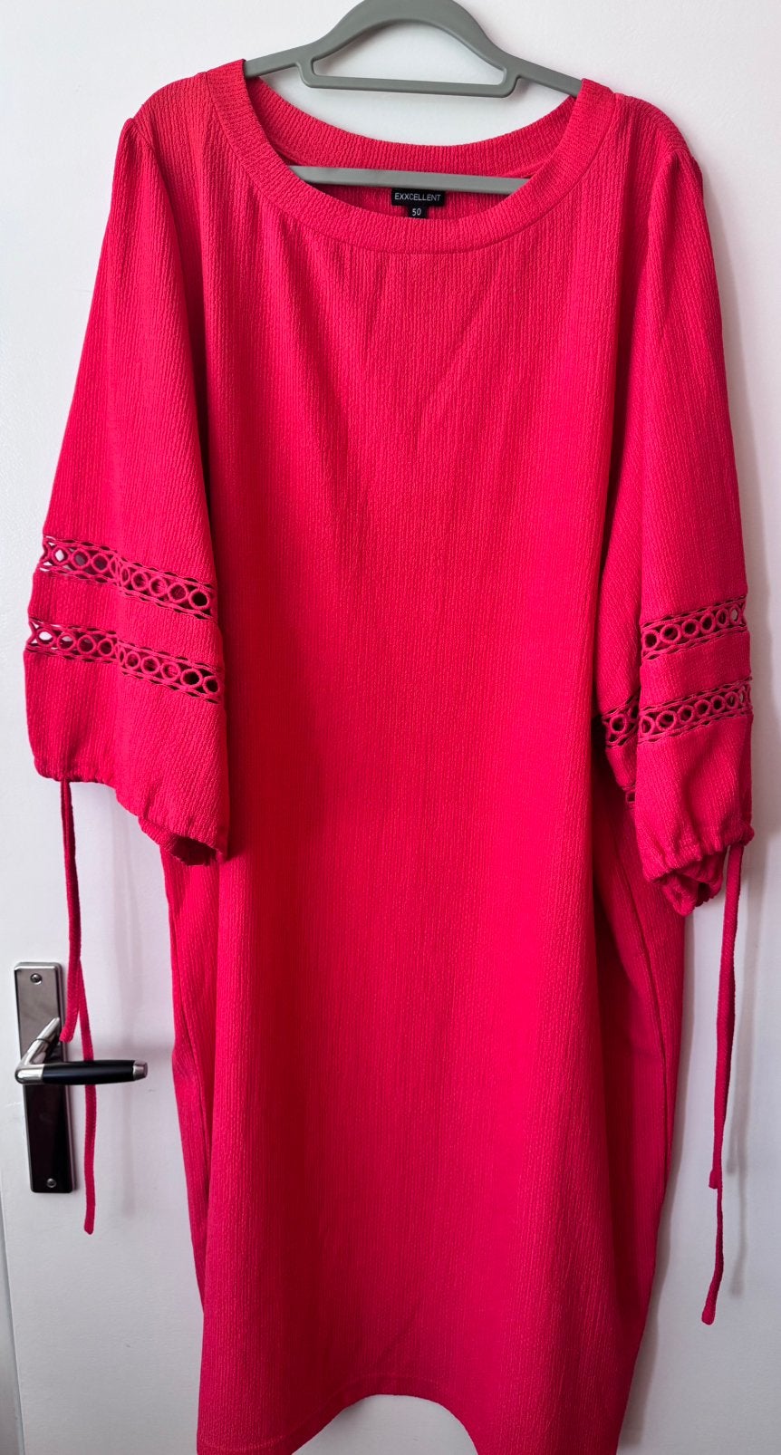 Exxcellent jurk, rood/roze. Maat 50, nieuw., Ophalen of Verzenden, Nieuw, Rood, Jurk